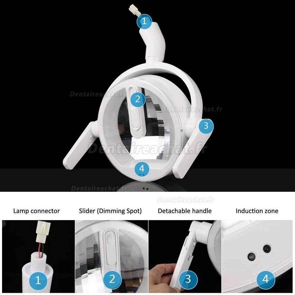 Lampe LED pour fauteuil dentaire, &eacute;clairage buccal bicolore 15 W